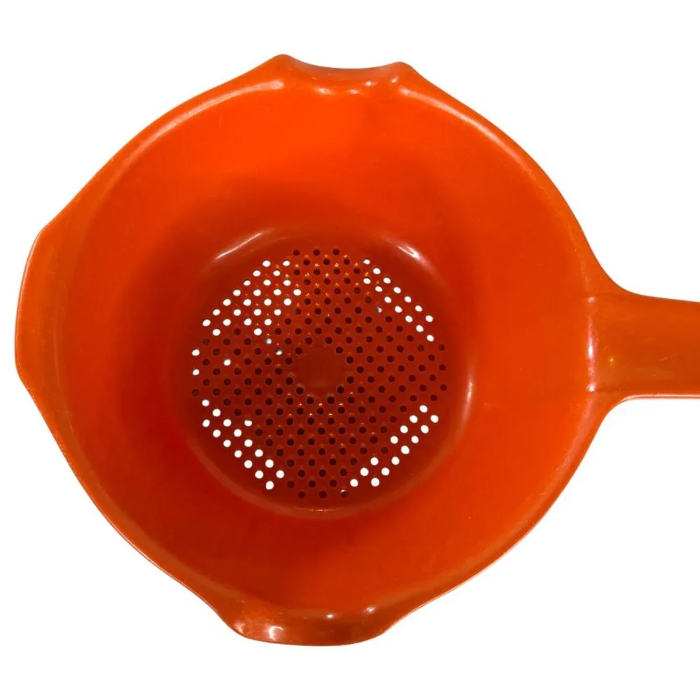 Vintage Rubbermaid Strainer Orange 2 Spout Handle Colander Retro Kitchen Pasta‎